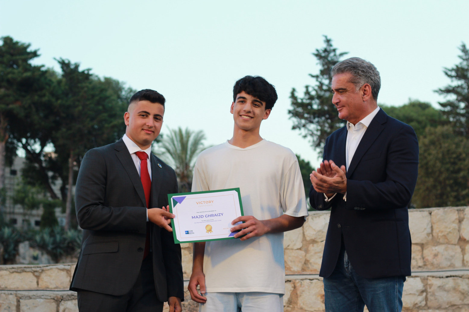 Future Debate Masters participant receiving a certificate